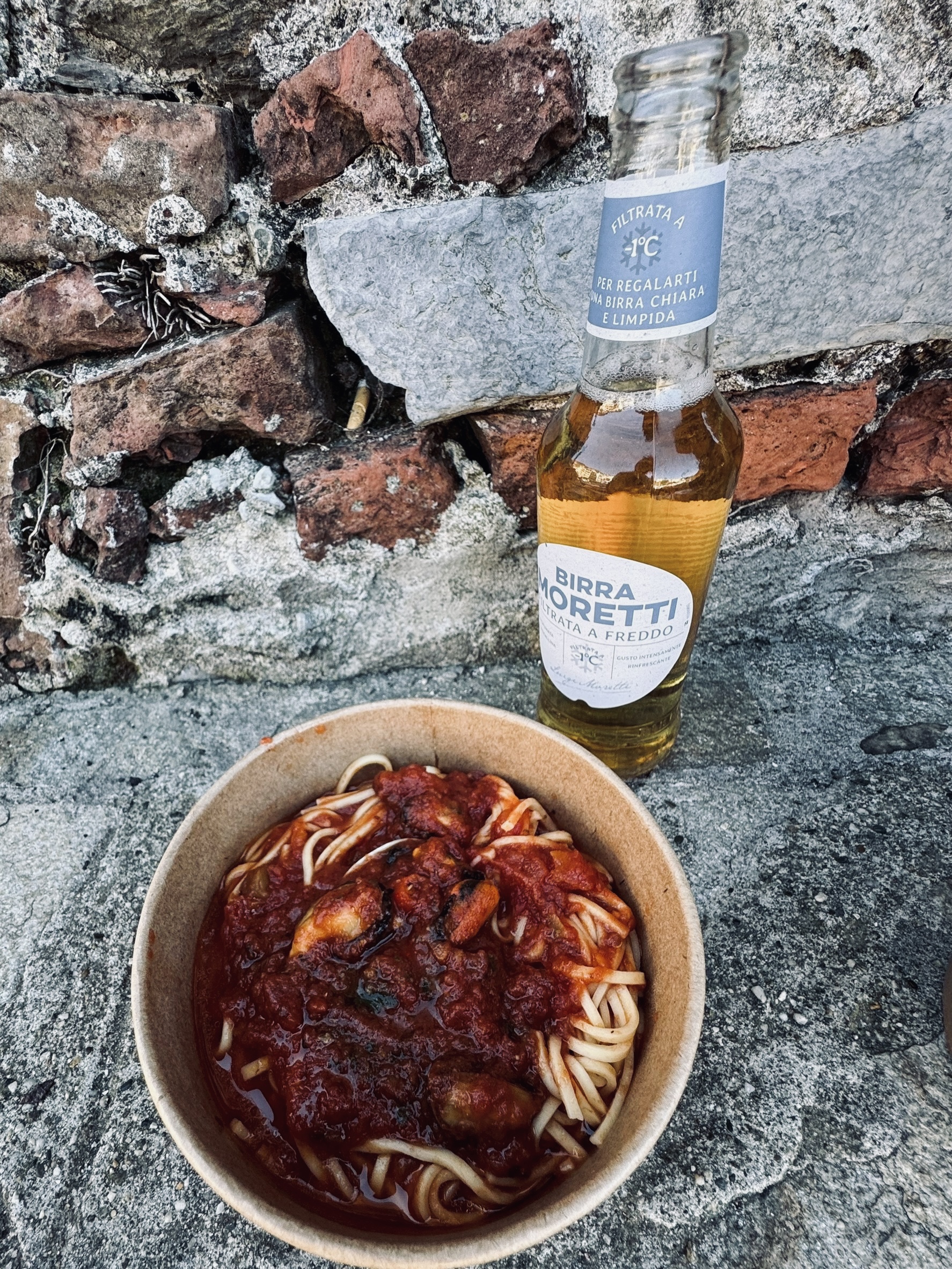 魚介のソースのタリエリーニパスタ